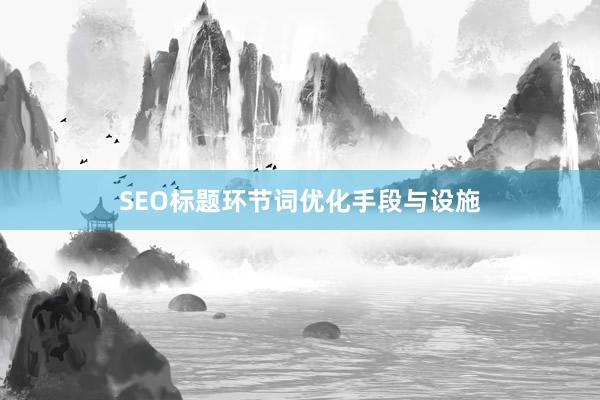 SEO标题环节词优化手段与设施